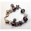 Image 1 : 25)  PANDORA STYLE BRACELET IN SHADES