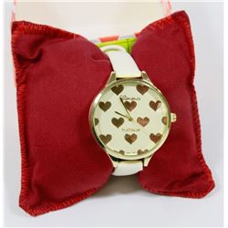 NEW GENEVA HEARS  QUARTZ ANALOG WOMENS DRESS WATCH
