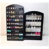 Image 1 : 22)  LOT OF 48 PAIRS OF EARRINGS & DISPLAY