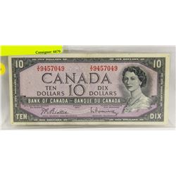 1954 CANADIAN 10 DOLLAR BILL