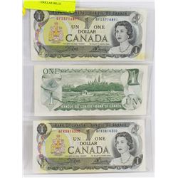 LOT OF 3- 1 DOLLAR BILLS