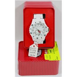 NEW HELLO KITTY WATCH WHITE STRAP