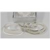 Image 1 : NEW 3PC SILVER PLATED ASSORTED BRACELETS.