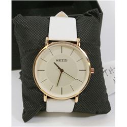 NEW KEZZIE LADIES WATCH WHITE STRAP.