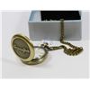 Image 1 : NEW BRONZE POCKET WATCH WITH CHAIN GRANDPA FACE