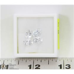 297) 4 CUBIC ZIRCONIA, OVALS, APPROX 5 CTS