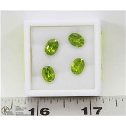 271) 4 PERIDOTS, 8X6MM OVALS, APPROX 5.4 CTS