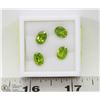 Image 1 : 271) 4 PERIDOTS, 8X6MM OVALS, APPROX 5.4 CTS
