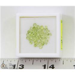 272) GENUINE PERIDOTS, 2-4MM ROUNDS, APPROX 4 CTS