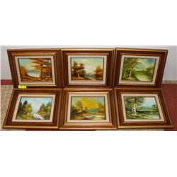 LOT OF 6 ORIGINAL OIL PAINTINGS