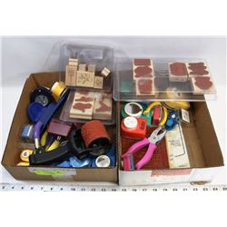 2 BOXES OF SCRAPBOOKING STAMPS