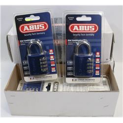 LOT OF 12  ABUS 4 DIAL COMBO LOCKS