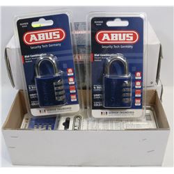 LOT OF 12  ABUS 4 DIAL COMBO LOCKS
