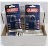 Image 1 : LOT OF 12  ABUS 4 DIAL COMBO LOCKS