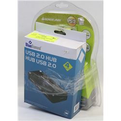 LOT OF 2, USB 2.0 HUB AND MINI VIEW MICRO PS/2 KVM