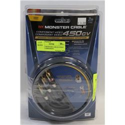 LOT OF 2 MONSTER CABLES,VIDEO 2(8M) & COMPONENT