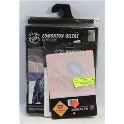 LOT OF ASSORTED NHL HERO CAPES AND WINDOW GRAPHICS