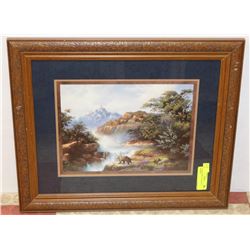 FRAMED PRINT, BY ARTIST D. GIMEDMO