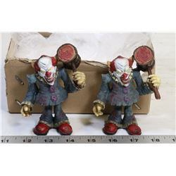 LOT OF TWO EVIL CLOWN FIGURES