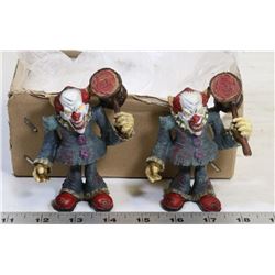 LOT OF TWO EVIL CLOWN FIGURES