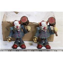 LOT OF TWO EVIL CLOWN FIGURES
