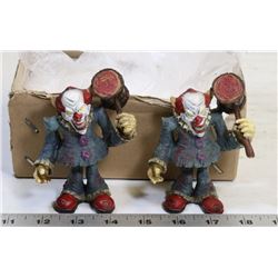 LOT OF TWO EVIL CLOWN FIGURES