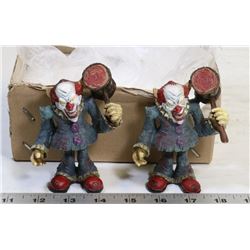 LOT OF TWO EVIL CLOWN FIGURES
