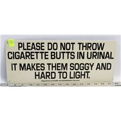 RETRO STYLE WARNING METAL SIGN