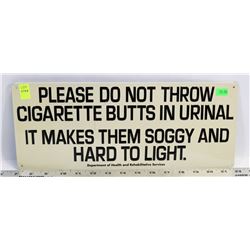 RETRO STYLE WARNING METAL SIGN