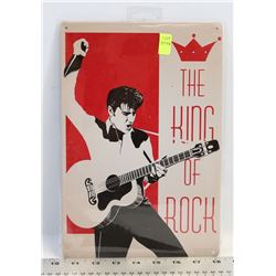RETRO STYLE THE KING OF ROCK METAL SIGN