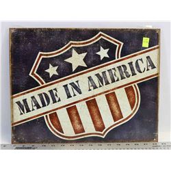 RETRO STYLE MADE IN AMERICA METAL SIGN