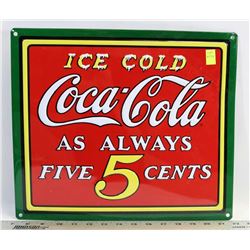 RETRO STYLE ICE COLD COA COLA METAL SIGN