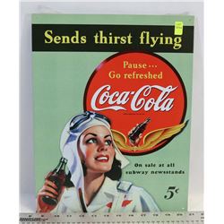 RETRO STYLE COCA COLA METAL SIGN
