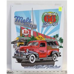 MELS DRIVE IN METAL SIGN