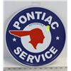 Image 1 : RETRO STYLE PONTIAC SERVICE ROUND METAL SIGN