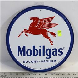 RETRO STYLE MOBILGAS ROUND METAL SIGN