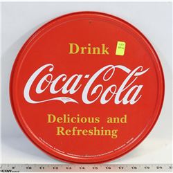 RETRO STYLE COCA COLA ROUND METAL SIGN