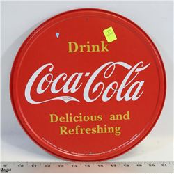 RETRO STYLE COCA COLA ROUND METAL SIGN