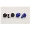 Image 1 : 2 PAIRS OF NEW "DOUBLE THE FUN" SPARKLE BALLS STUD