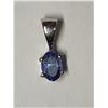 Image 1 : 100) STERLING SILVER TANZANITE PENDANT