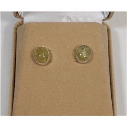 5) STERLING SILVER RUTILATED QUARTZ EARRINGS