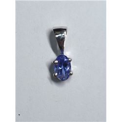6) STERLING SILVER TANZANITE PENDANT