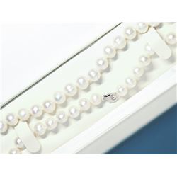 7) STERLING SILVER FRESHWATER PEARL NECKLACE