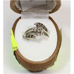 15) STERLING SILVER MARCASITE RING