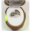Image 1 : 15) STERLING SILVER MARCASITE RING