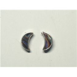 18) STERLING SILVER ABALONE EARRINGS