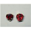 Image 1 : 21) 14K YELLOW GOLD GARNET EARRINGS
