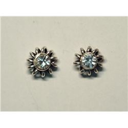 24) STERLING SILVER CUBIC ZIRCONIA EARRINGS