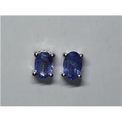 26) STERLING SILVER TANZANITE EARRINGS