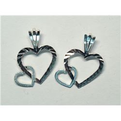 30) STERLING SILVER SET OF TWO PENDANTS